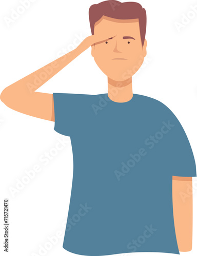 Man partly care eye icon cartoon vector. Braille blind. Service able writing