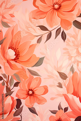 A floral design showcasing the trendy color of the year, Peach Fuzz