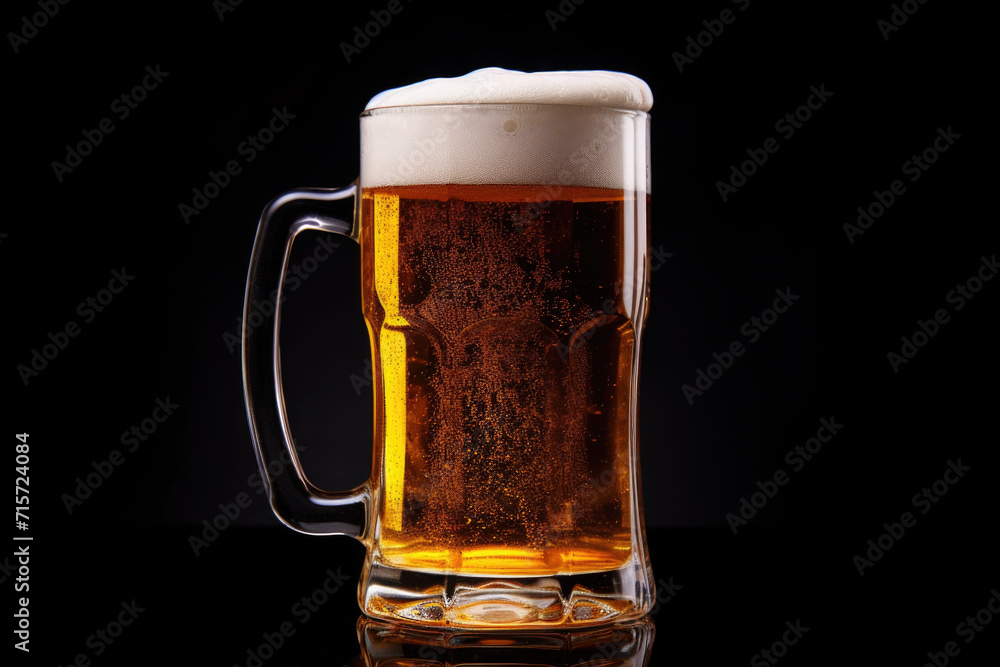 Mug of beer on dark background Mug of beer on dark background