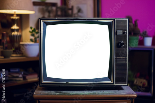 old tv with screen
