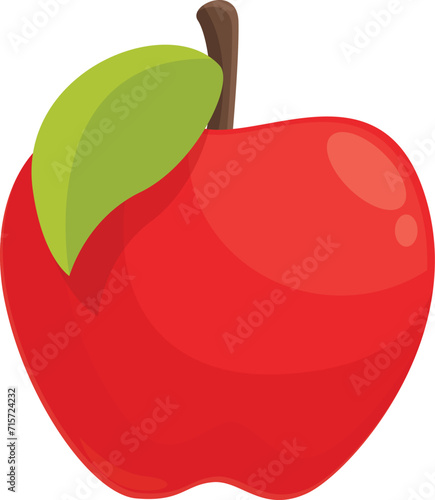 Red fresh apple icon cartoon vector. Magical oral product. Patient care