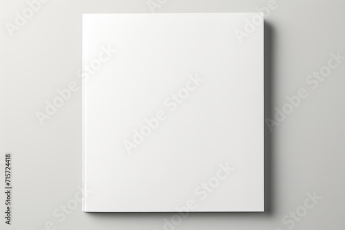 Blank Brochure A4 Template on White Background. Mockup for Booklet, Presentation, or Empty Paper