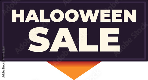 Halloween sale icon cartoon vector. Party discount. Autumn card evil