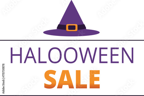 Evil halloween sale icon cartoon vector. Festivity party. Shopping special