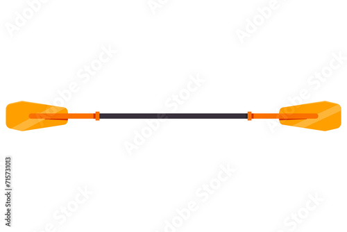 Paddle for kayak boat vector cartoon illustration isolated on a white background.