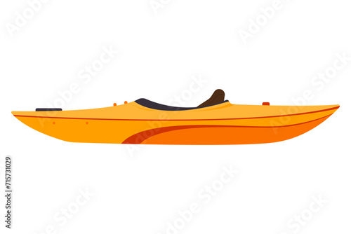 Inflatable kayak boat vector cartoon illustration isolated on a white background.