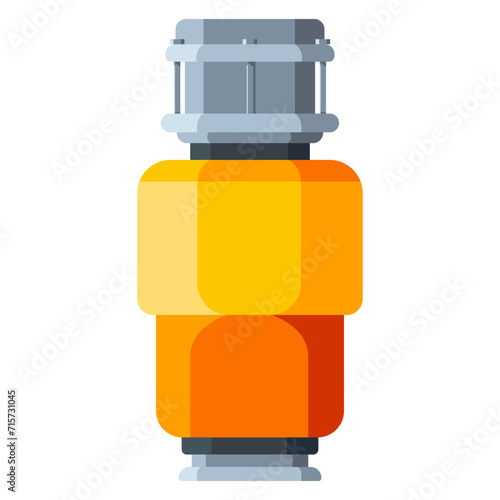 Garbage disposer vector cartoon illustration isolated on a white background.