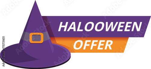 Halloween offer sale icon cartoon vector. Creature comical. Festive poster