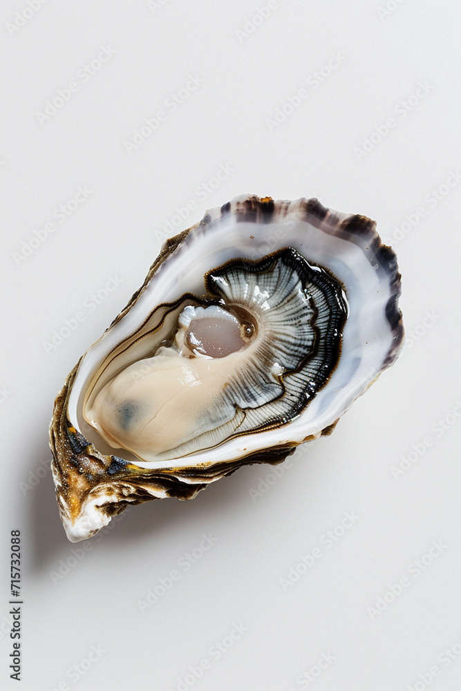 Oysters on a white background close-up Oysters on a white background close-up