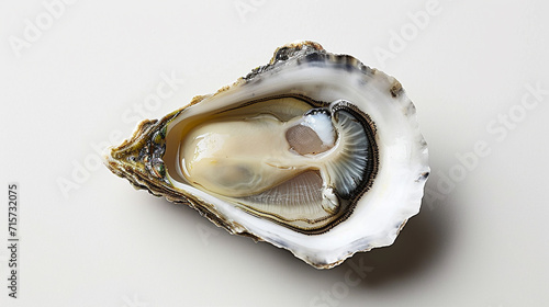 Oysters on a white background close-up