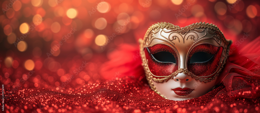 venetian carnival mask on red background venetian carnival mask on red background