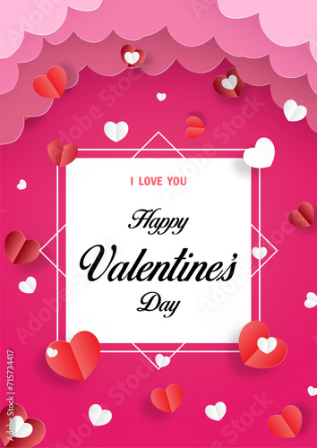 Valentines Day greeting cards celebration. Hand drawn valentine's day card template. Stickers for Valentine's Day