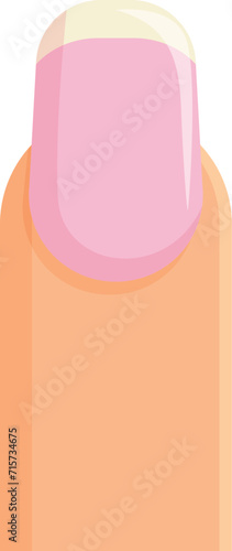 Pink beauty finger icon cartoon vector. Polish fashion. Center lady style