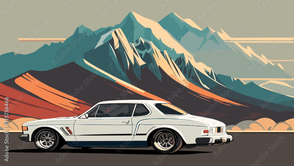 mountains vector flat illustration mountains vector flat illustration