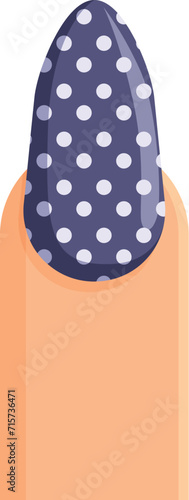 Dotted finger nail icon cartoon vector. Bed style. Bed grooming artificial