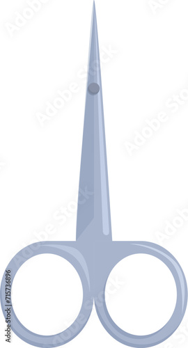 Nail cut scissors icon cartoon vector. Grooming pedicure. Gel fashion