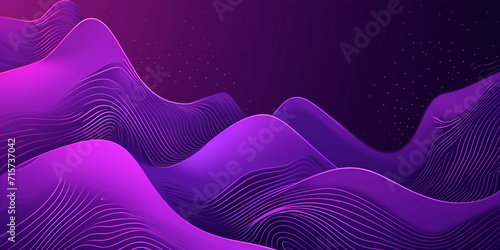 Purple abstract dynamic background with geometric shape, minimal template for banner, poster, web in futuristic and techn