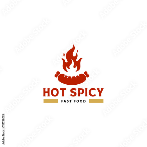 HOT SPICY logo design template vector. HOT SPICY Business abstract connection vector logo. HOT SPICY icon circle logotype. 