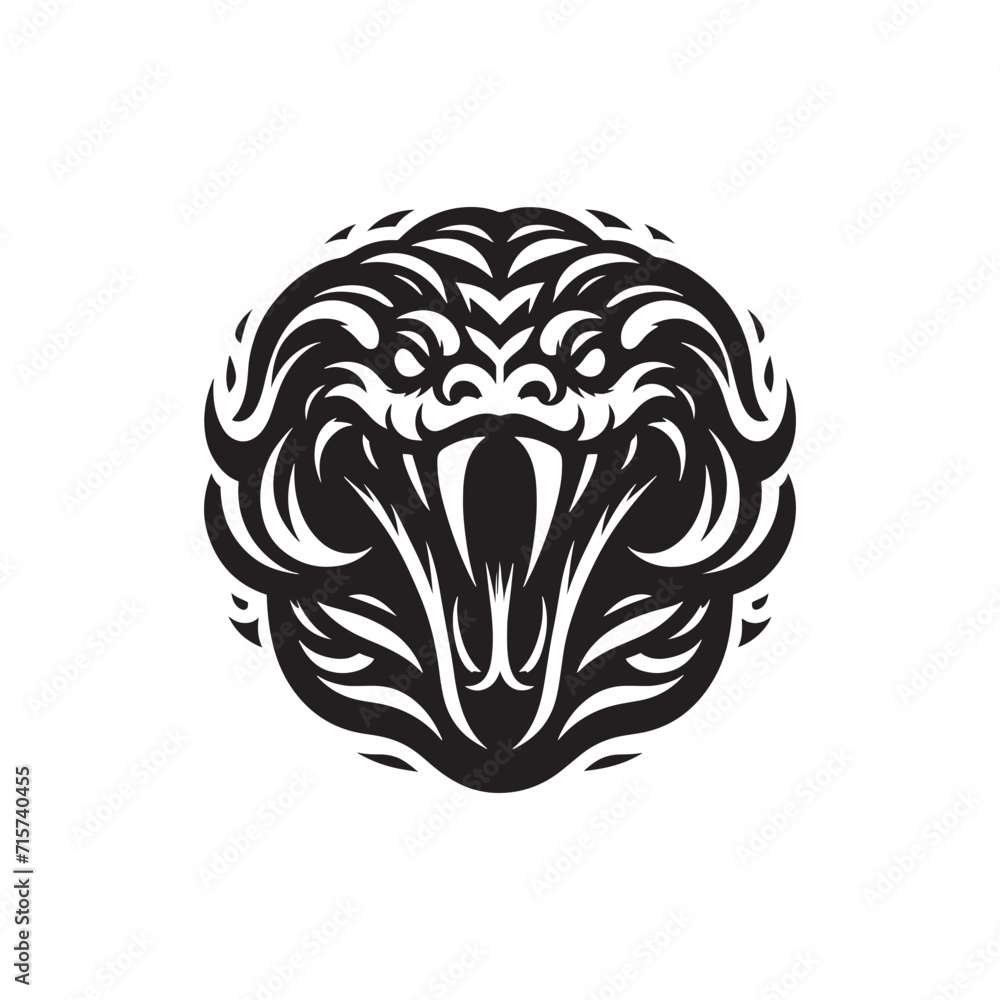 Veiled Vipers: Snake Face Silhouette Set Shrouded in a Mystical Veil of Reptilian Shadows - Snake Illustration - Snake Vector
Veiled Vipers: Snake Face Silhouette Set Shrouded in a Mystical Veil of Reptilian Shadows - Snake Illustration - Snake Vector