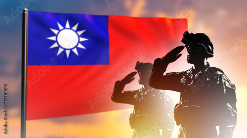 Taiwan army. Soldiers near ...