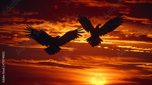 eagle in the sunset © ding