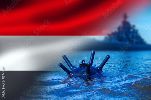 Navy Yemen. Sea mine to blo...
