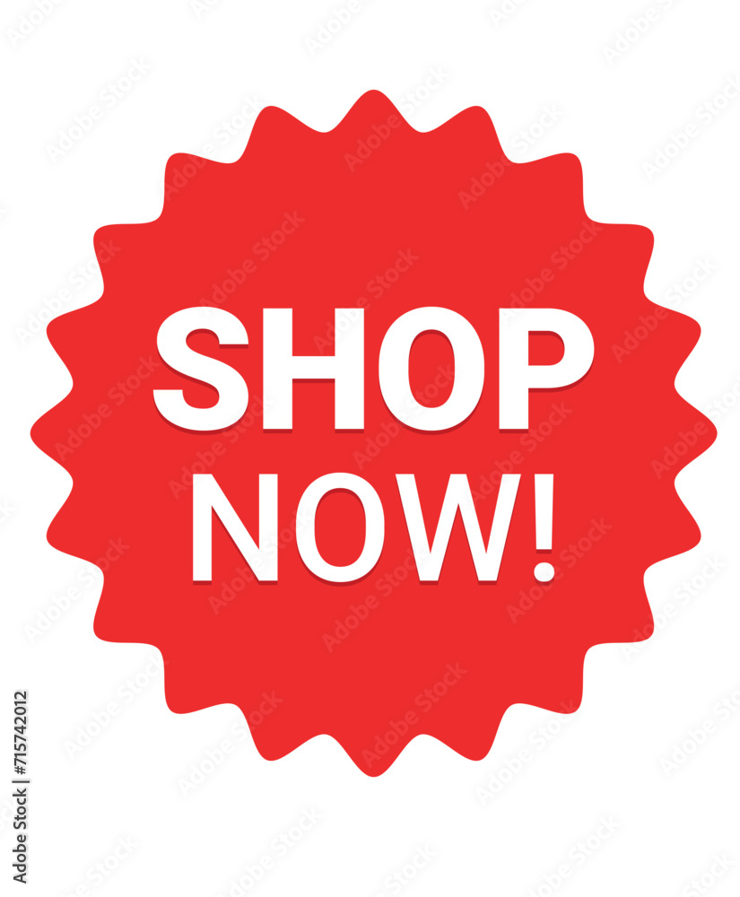 Vibrant shop now label - Isolated on White Background | Vector Illustration Vibrant shop now label - Isolated on White Background | Vector Illustration