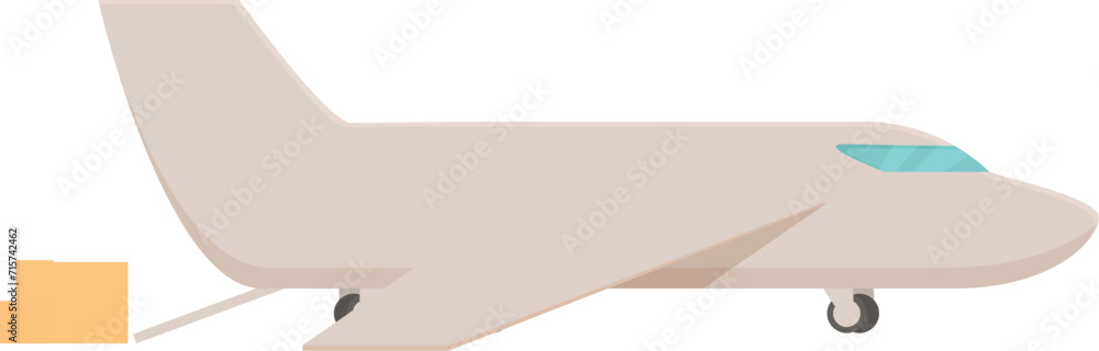 Cargo airplane icon cartoon vector. Handling air letter. Drop box