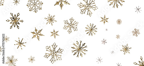 Winter Snow Showers  Spectacular 3D Illustration Showcasing Falling Christmas Snowflakes
