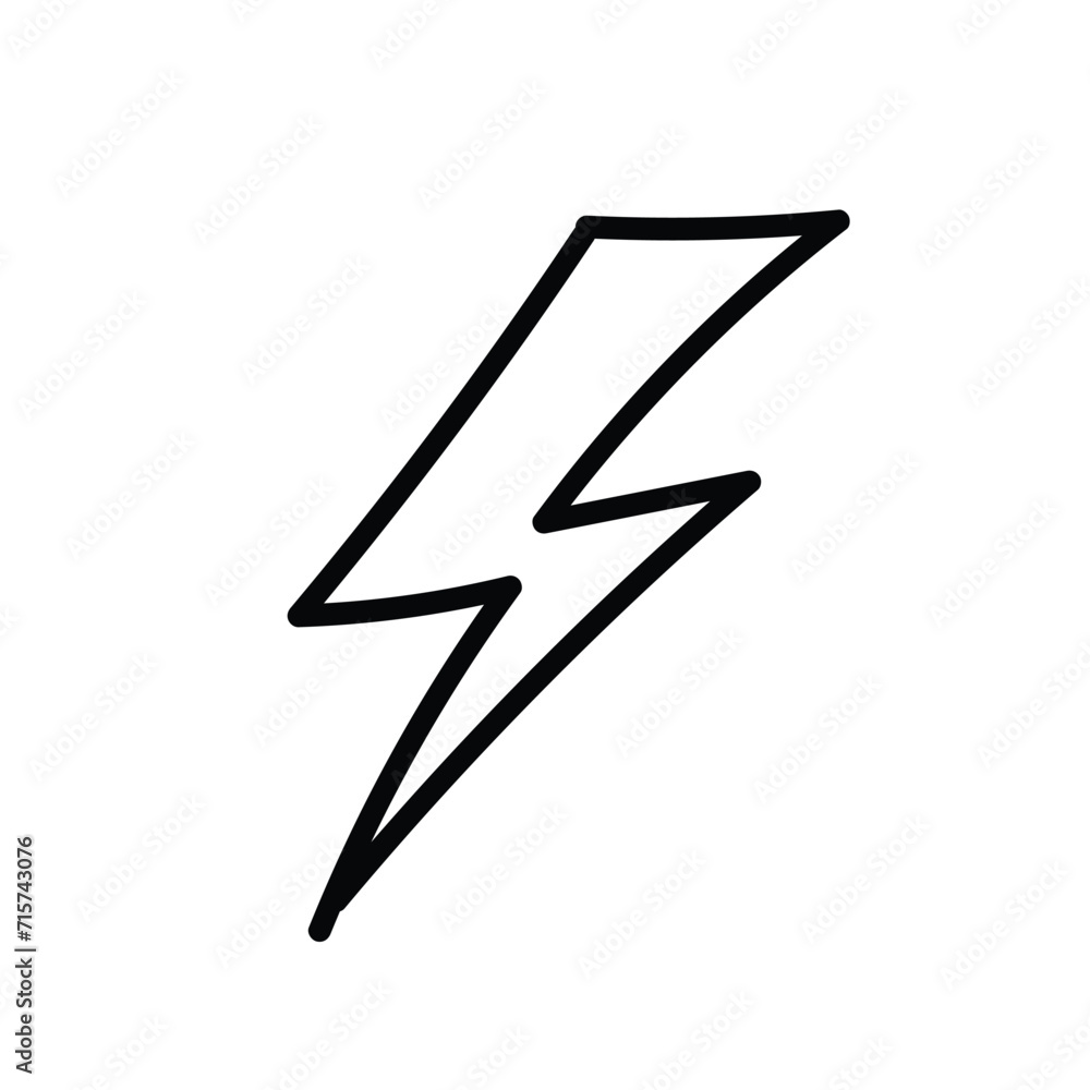 Doodle illustration of weather element of lightning Doodle illustration of weather element of lightning