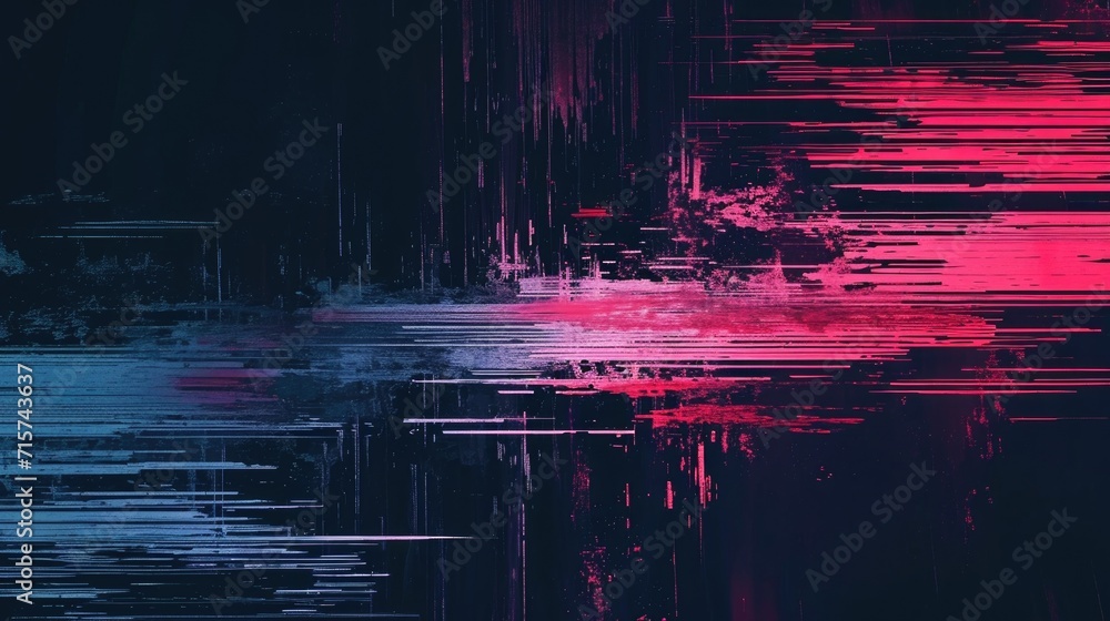 Neon color shiny geometric abstract background made of stripes and lines. Holographic shapes