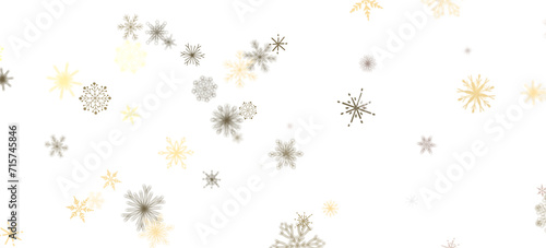 Winter Snow Showers: Spectacular 3D Illustration Showcasing Falling Christmas Snowflakes