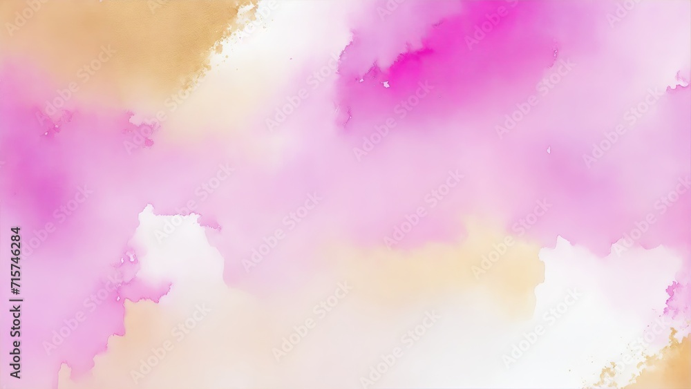 Obraz premium Modern gold and Pink textured watercolor art abstract background