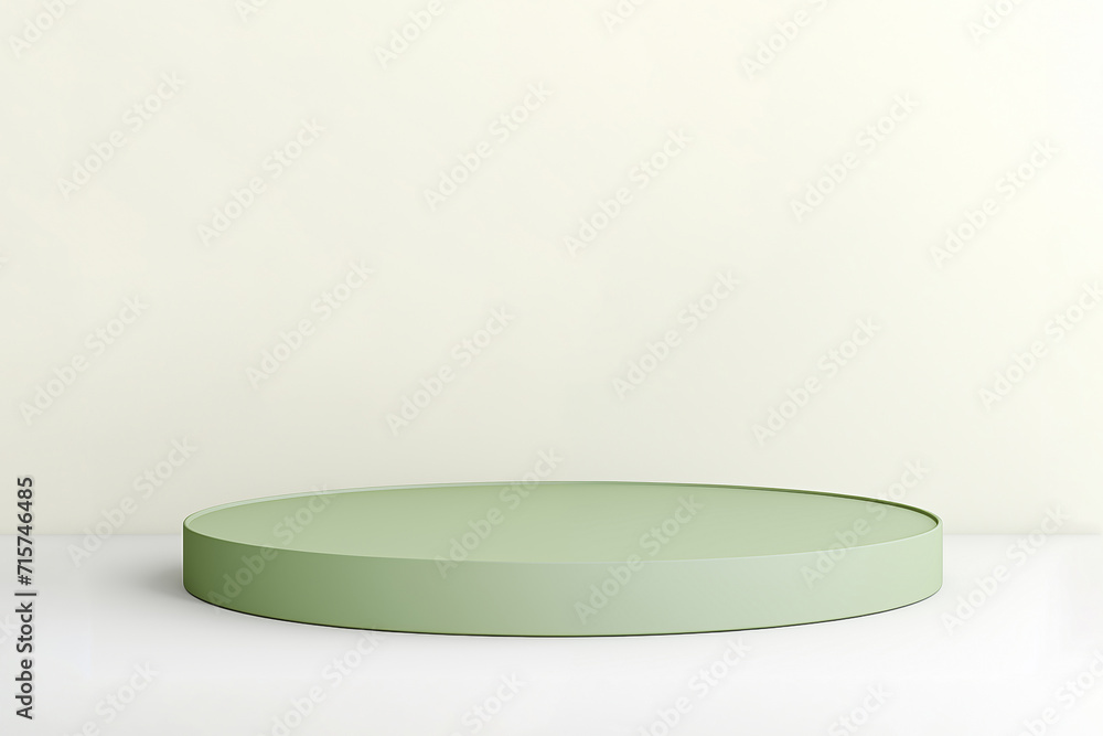 Green minimal podium for product display. Green minimal podium for product display.