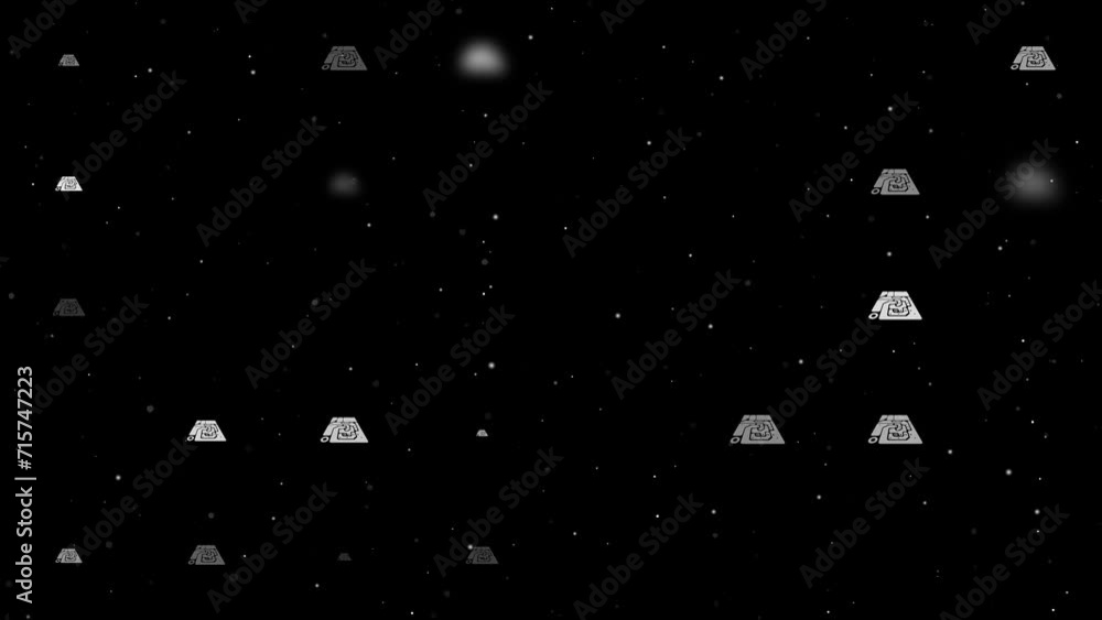 Template animation of evenly spaced printed circuit boards of different ...