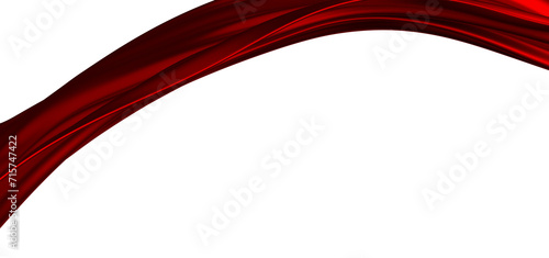 3d render of abstract red cloth falling.