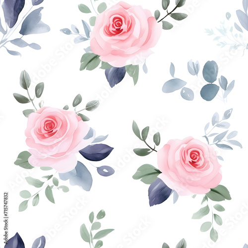 Beloved watercolor roses seamless pattern © Panjan
