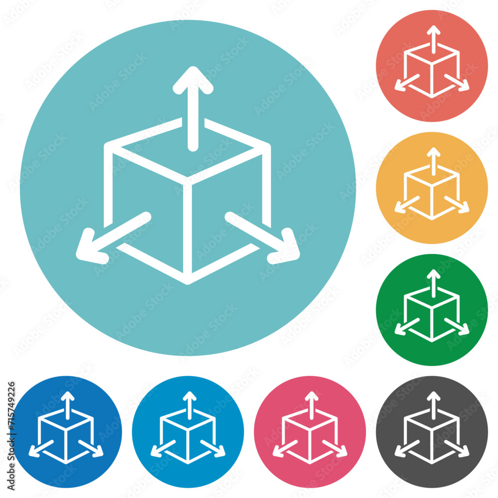 Scalability flat round icons Scalability flat round icons