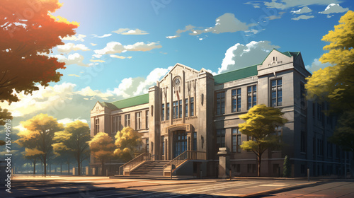 Anime School Background