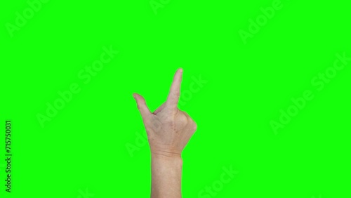 Pack of gestures of male hand swiping left, right, up, down, touching, tapping, sliding, dragging on green screen background. Using a smartphone, tablet or touch screen. Interface concept.