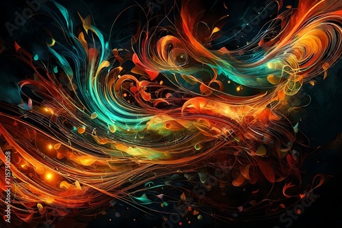 Glowing Abstract Symphony