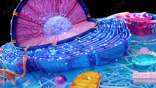 Abstract illustration of the biological cell