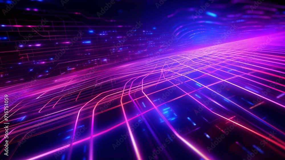 Abstract Network of Lights in Motion Abstract Network of Lights in Motion