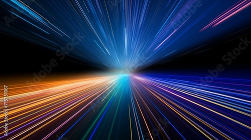 Abstract Light Speed Motion Blur Effect
