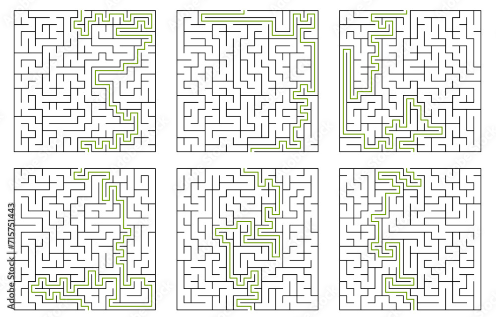 Labyrinth - Puzzle For Kids Features 6 Square Mazes
