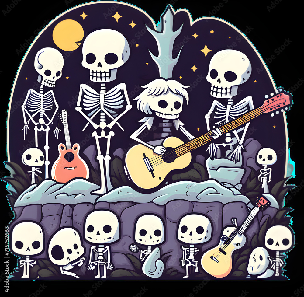 Design Skeleton Rock Band Design Skeleton Rock Band