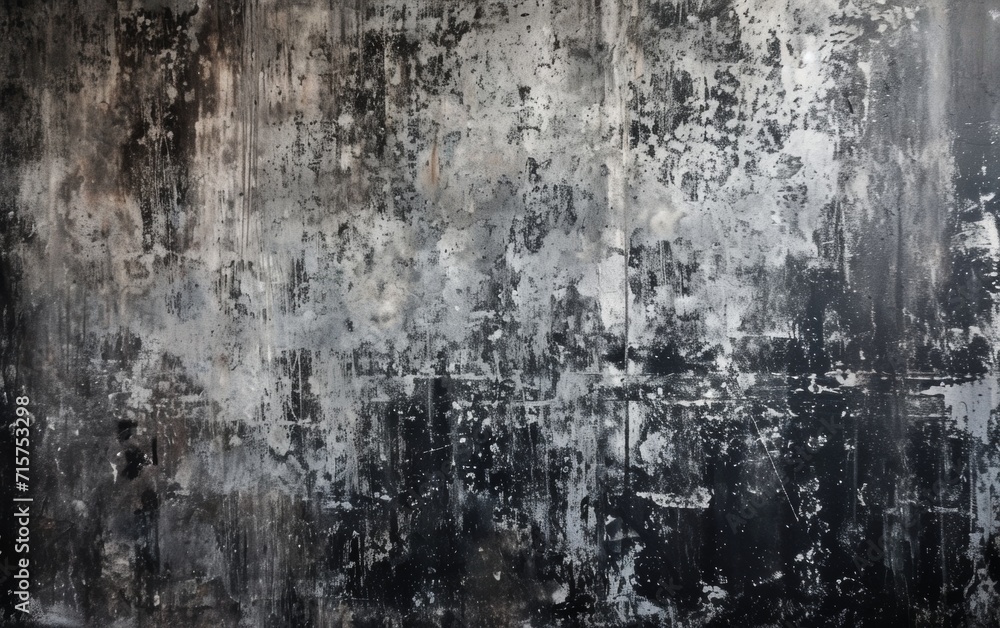 Silver-Black Abstract Grunge Texture for Design Backgrounds