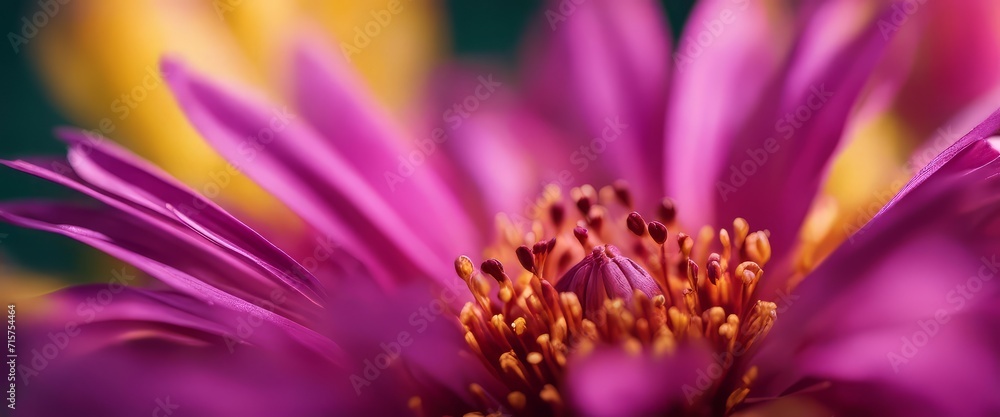 Obraz premium macro close-up photography of vibrant color flower as a creative abstract background