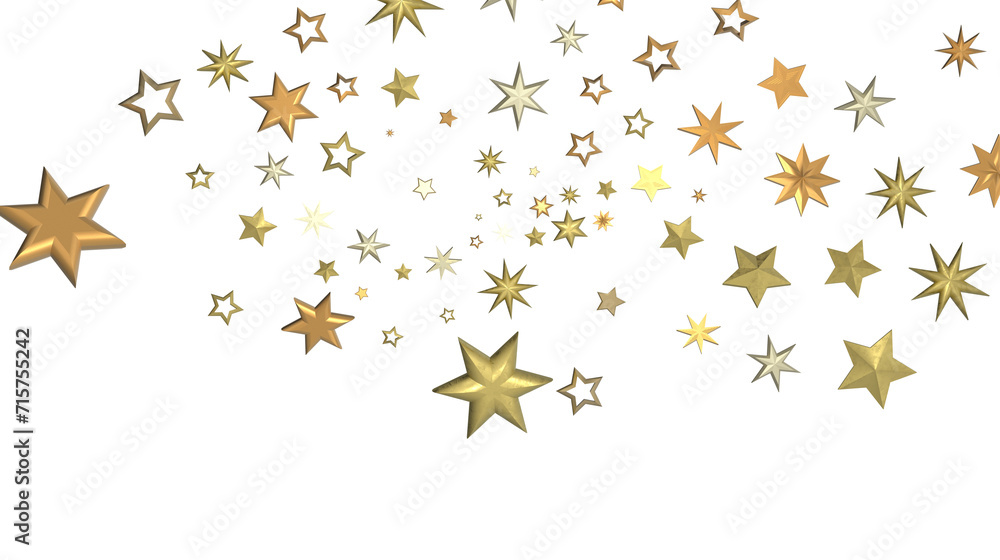 Plummeting Christmas Sparkles: Captivating 3D Illustration of Descending Holiday Star Glitters Plummeting Christmas Sparkles: Captivating 3D Illustration of Descending Holiday Star Glitters