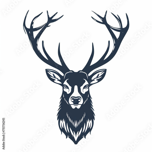 illustration of a stag  Logo on white background